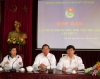 Đ/c Phan Văn Mãi, Bí thư Trung ương Đoàn (ngồi giữa) trao đổi với báo chí tại buổi họp báo