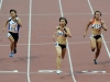 Vũ Thị Hương đã mang về đoàn thể thao Việt Nam chiếc huy chương đồng ở nội dung chạy 100 mét. (Ảnh: Quốc Khánh/TTXVN).